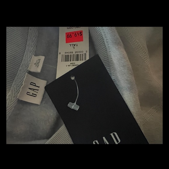 GAP NWT Men’s Sweatshirt Crewneck LT Blue White Tie Dye - Picture 6 of 6